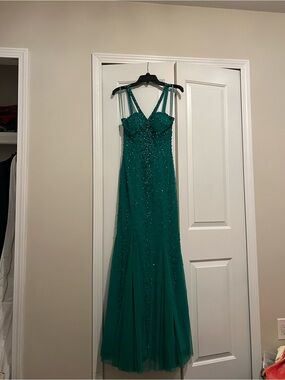 Sean Collection Teal Beaded Dress